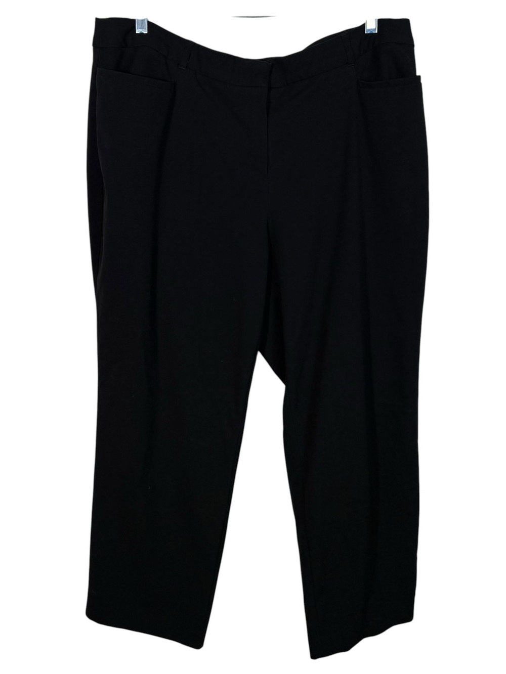 Kim Rogers Curvy Plus Size Black Slack Trouser Pants Career Formal 18W Short 18S